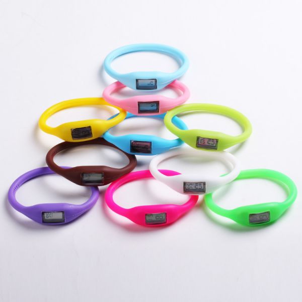 001 Relógio digital de silicone 10 unidades 10 cores